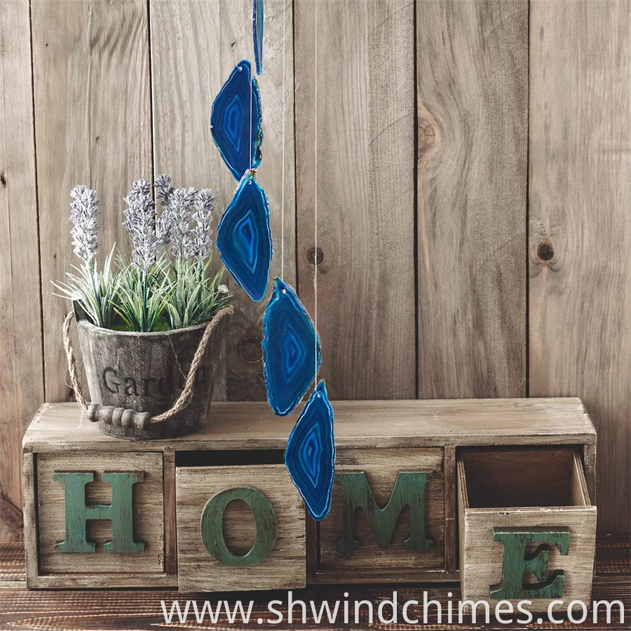 blue agate wind chime